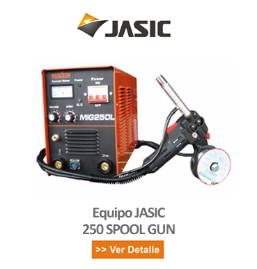 Equipo soldadura Jasic 250 spool gun importado por Soldaduras Centro