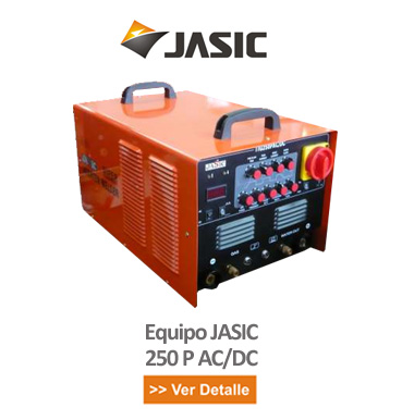 equipo TIG soldadura Jasic 250 P AC/DC importado por Soldaduras Centro